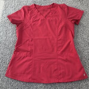 Barco One Women's Active Perforated Hot Pink Scrub Top - Size M